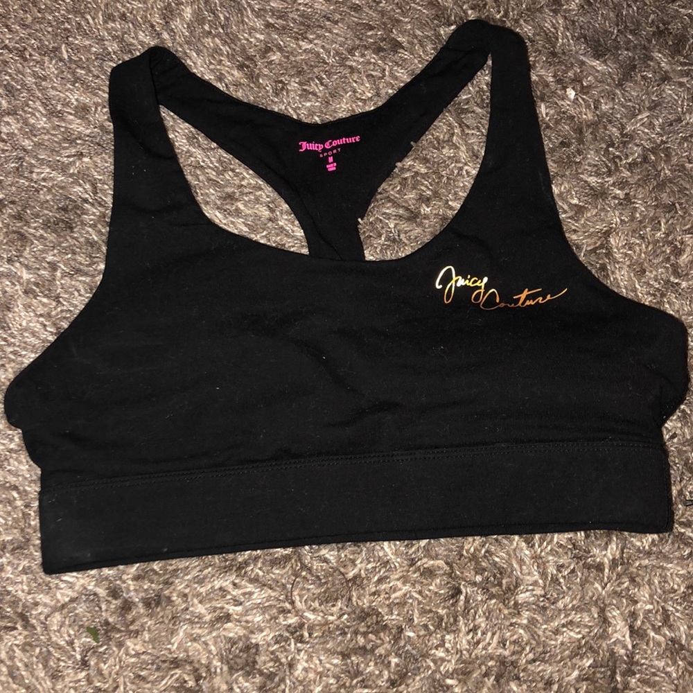A black juicy couture sports bra